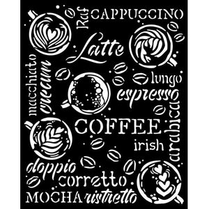 Stamperia Thick stencil cm 20X25 - Coffee and Chocolate Cappuccino