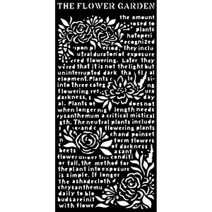 Thick stencil cm 12X25 - Garden of Promises The Flower Garden