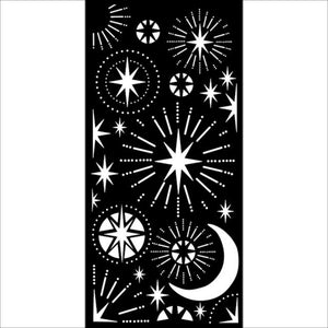 Stamperia, Thick  stencil cm 12X25 - Christmas stars and moon