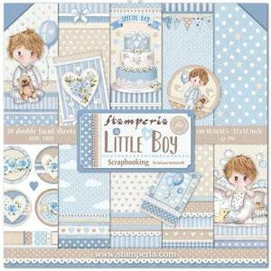 LITTLE BOY,  Stamperia Double-Sided scrapbooking paper pad 12"X12" 10/Pkg , 10 Designs/1 Each