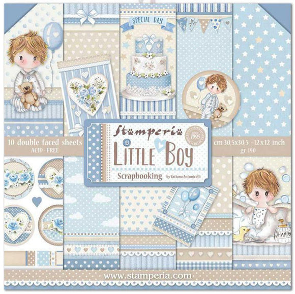 LITTLE BOY,  Stamperia Double-Sided scrapbooking paper pad 12