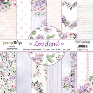 Loveland-new edition, Scrapboys 12 double sided 8x8, scrapbooking paper pack