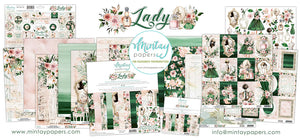 Mintay *** LADY ***  set of 7, 1/ea  12 x12  Double Sided Designer Scrapbooking Paper, Cardstock