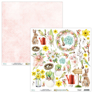 Mintay *** Beauty in bloom**  12 x12  Double Sided Designer Scrapbooking Paper SINGLE SHEET, Cardstock MT-BIB-09