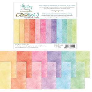 Mintay Booklet *** Background Rainbow ***  8x6  Scrapbooking Paper Pack, Cardstock
