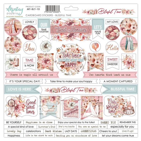 Mintay *** BLISSFUL TIME *** Stickers sheets chipboard  12 x12