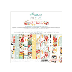 Mintay *** CHILDHOOD ***  6x6 Double Sided Designer Scrapbooking Paper Pack collection, Cardstock
