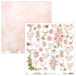 Mintay ***  City of Love 09 ***  double Sided Designer Scrapbooking Elements Paper 12x12 SINGLE SHEET, Cardstock