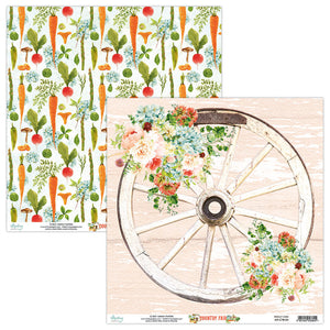 Mintay *** COUNTRY FAIR  *** 12 x12  Double Sided Designer Scrapbooking Paper SINGLE SHEET, Cardstock MT-CTR-04