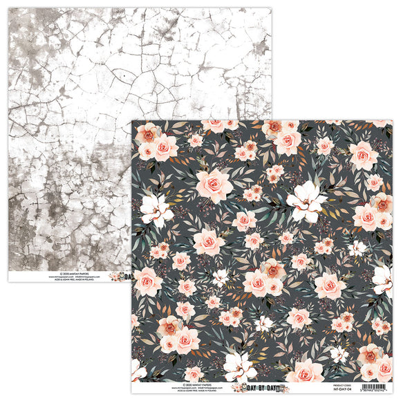 Mintay *** DAY BY DAY ***  12 x12  Double Sided Single Sheet Scrapbooking Paper, Cardstock