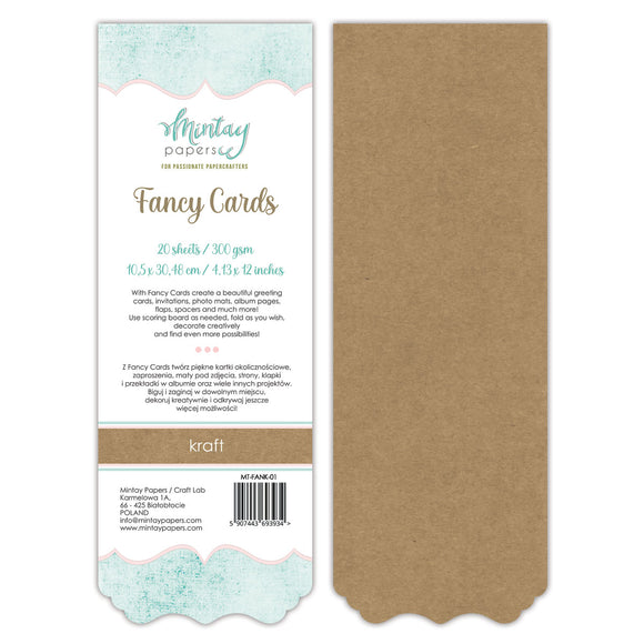 fancy cards by Mintay. 20 sheets / 300GSM 4.12 x 12 inches MT-FANK_01