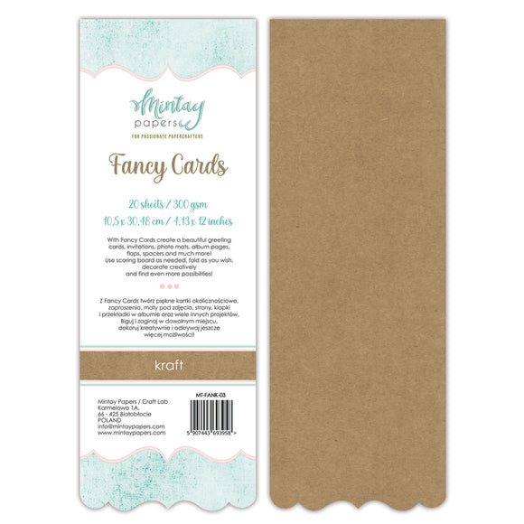 fancy cards by Mintay. 20 sheets / 300GSM 4.12 x 12 inches MT-FANK_03