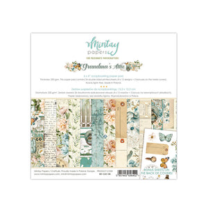 Mintay *** GRANDMAS ATTIC *** 6x6 Double Sided Designer Scrapbooking Paper Pack collection, Cardstock