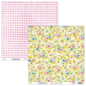Mintay *** Happy Place ***  12 x12  Double Sided Designer Scrapbooking Paper SINGLE SHEET, Cardstock MT-HAP-05