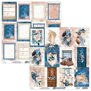 Mintay *** HARMONY *** 12 x12  Double Sided Designer Scrapbooking Paper SINGLE SHEET, Cardstock