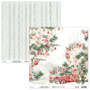 Mintay *** MeRRY LiTTLE CHRiSTMAS *** double Sided Designer Scrapbooking Paper 12x12 SINGLE SHEET, Cardstock