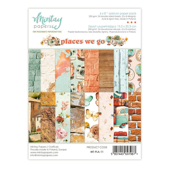 Mintay 6 x 8 Add-On Paper Pad - Places We Go