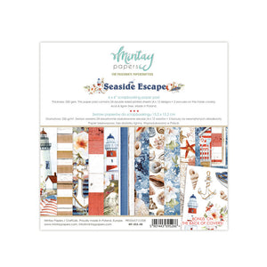 Mintay ***  Seaside Escape ***  6x6  Double Sided Designer Scrapbooking Paper Pack collection, Cardstock