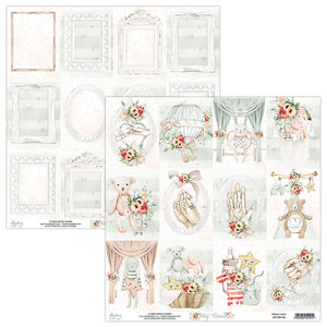 Mintay *** TINY MIRACLE ***  12 x12  Double Sided Designer Scrapbooking Paper SINGLE SHEET, Cardstock