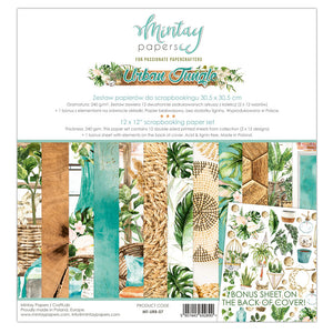 Mintay *** URBAN JUNGLE ***  12 x12  Double Sided Designer Scrapbooking Paper Pack collection, Cardstock
