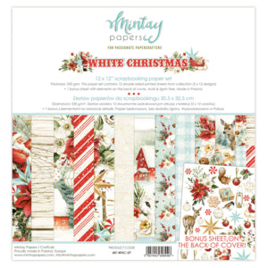 Mintay 12 x 12 Paper Set - White Christmas