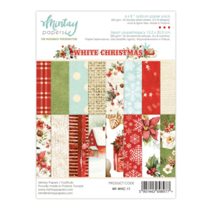 Mintay 6 x 8 Add-On Paper Pad - White Christmas