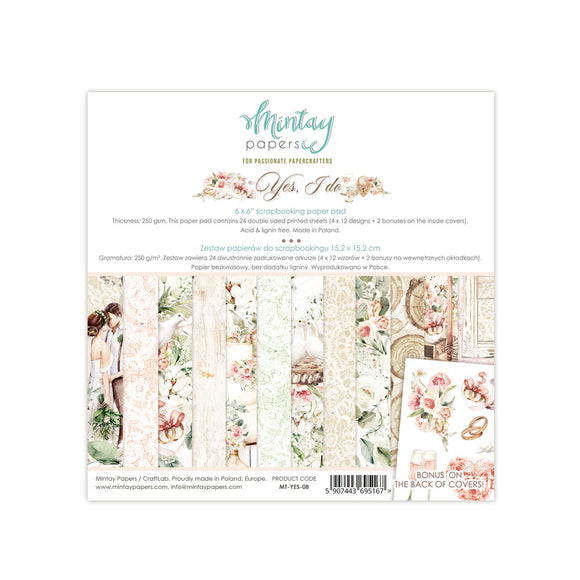 Mintay ***  Yes, I do  ***  6x6  Double Sided Designer Scrapbooking Paper Pack collection, Cardstock