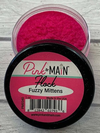 Pink & Main Fuzzy Mittens Flock