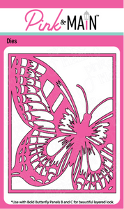 Pink & Main Bold Butterfly Cover Die Panel A