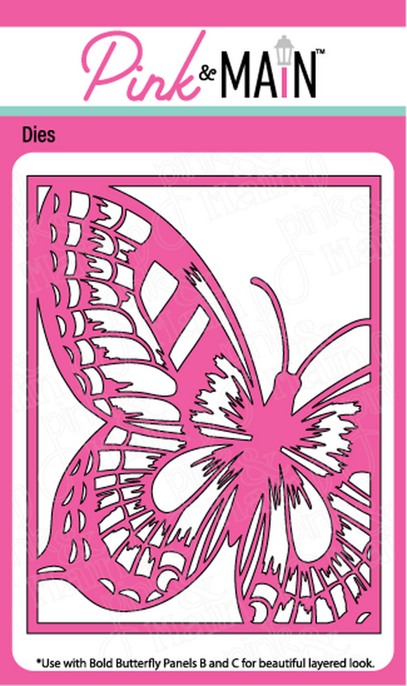 Pink & Main Bold Butterfly Cover Die Panel A
