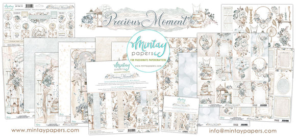 Mintay *** PRECIOUS MOMENT***  set of 7, 1/ea  12 x12  Double Sided Designer Scrapbooking Paper, Cardstock