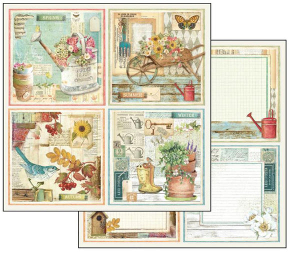Stamperia GARDEN Cards Double-Sided Cardstock 12