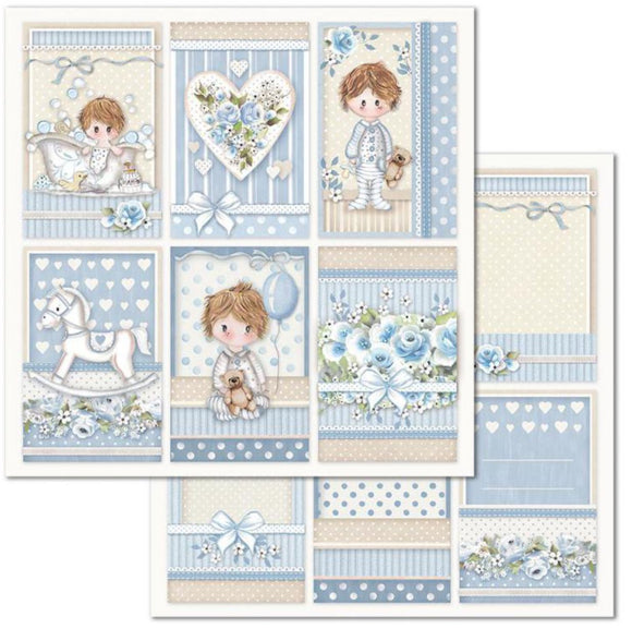 Stamperia Little Boy Cards Double-Sided Cardstock 12