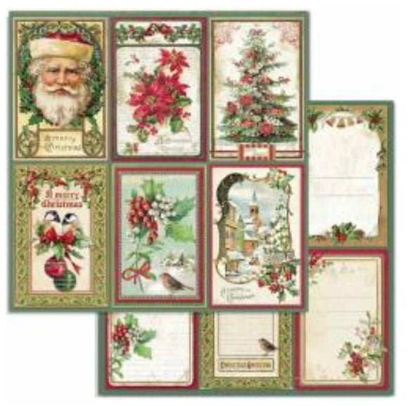 Stamperia Vintage Christmas Cards  Double-Sided Cardstock 12