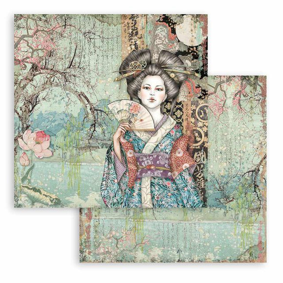 Stamperia Sir Vagabond in Japan Lady Double-Sided Cardstock 12
