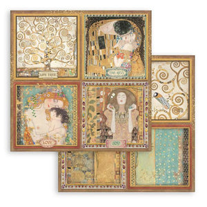 Klimt, Stamperia, 4 cards ,  Scrapbooking Double face 12"X12" Single sheet