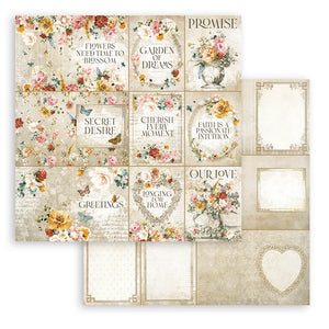 Garden of Promises, Stamperia, Scrapbooking Double face 12"X12" Single sheet- cards
