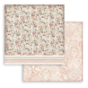 You and Me, Stamperia, Scrapbooking Double face 12"X12" Single sheet- Texture flowers