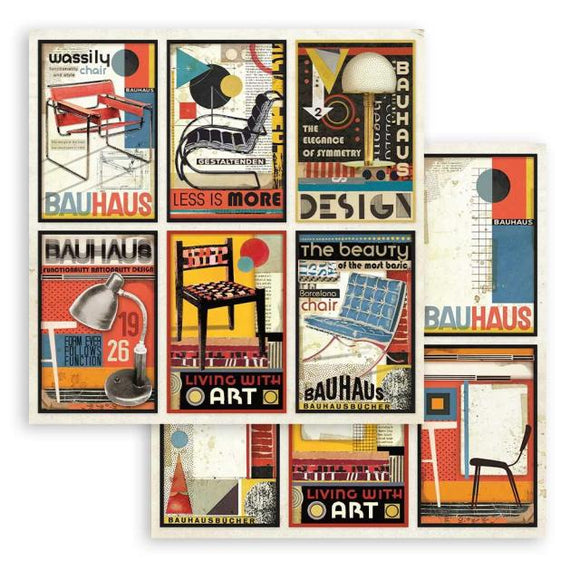 Scrapbooking Double face sheet - Bauhaus 6 cards