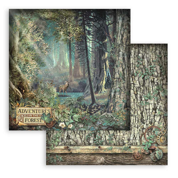 Stamperia,  Scrapbooking Double face sheet - Magic Forest Adventure forest