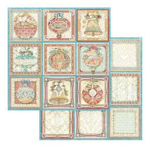Stamperia, Scrapbooking Double  face sheet - Christmas Greetings tags