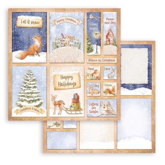 Stamperia, Scrapbooking Double  face sheet - Winter Valley 6 cards
