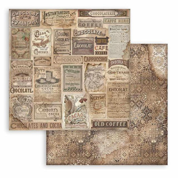 Stamperia Scrapbooking Double face sheet - Coffee and Chocolate labels