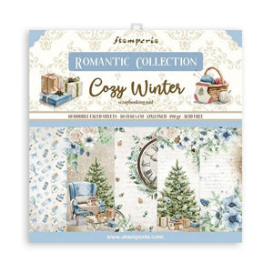 Stamperia Scrapbooking paper Pad 12"X12"10 sheets double sided- Romantic Cozy Winter