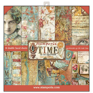 Stamperia Double-Sided Cardstock 12"X12" Time Is An Illusion SBBL33