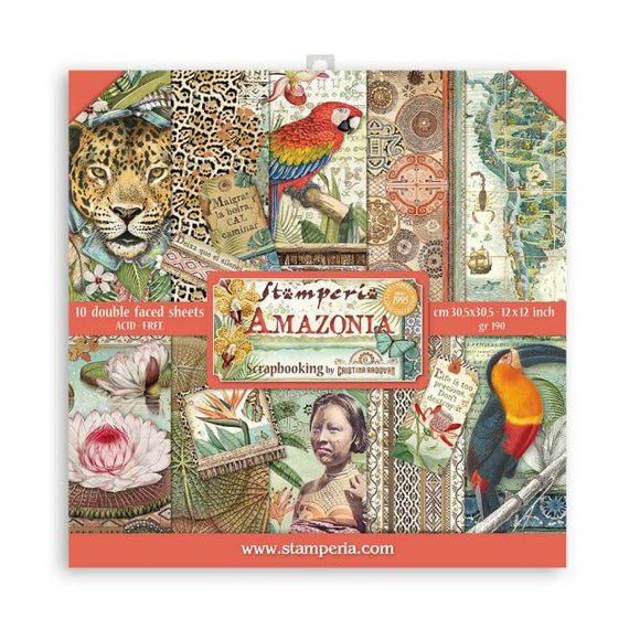 AMAZONIA Stamperia  Double-Sided Paper Pad 12