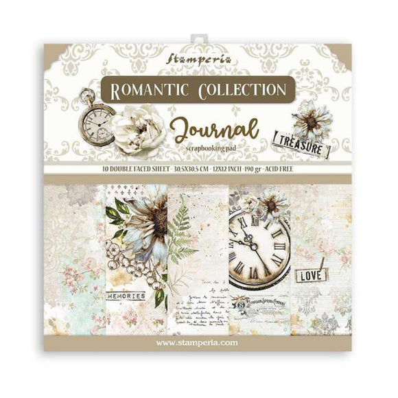 ROMANTIC JOURNAL Stamperia  Double-Sided Paper Pad 12