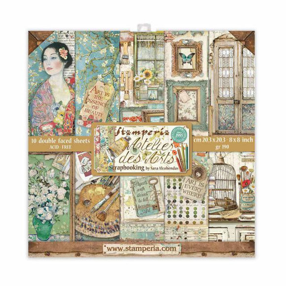 Stamperia * ATELIER DES ARTS * Double-Sided Paper Pad 8