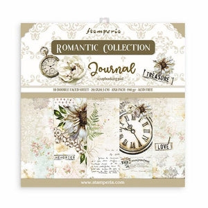 Stamperia * ROMANTIC JOURNAL * Double-Sided Paper Pad 8"X8" 10/Pkg