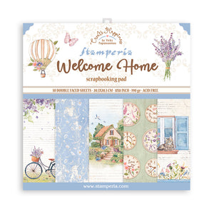 crapbooking Small Pad 10 sheets cm 20,3X20,3 (8"X8") - Create Happiness Welcome Home